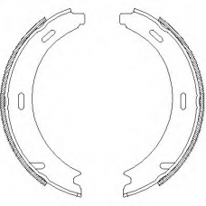Z4093.01 WOKING Комплект тормозных колодок, стояночная тормозная с
