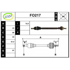 FO217 SERA Приводной вал