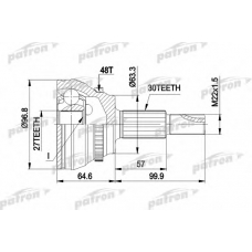PCV1485 PATRON Шарнирный комплект, приводной вал