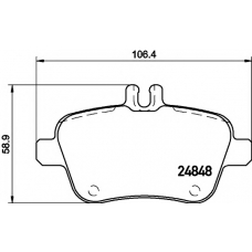 8DB 355 019-641 HELLA PAGID Комплект тормозных колодок, дисковый тормоз