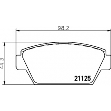 8DB 355 006-231 HELLA PAGID Комплект тормозных колодок, дисковый тормоз