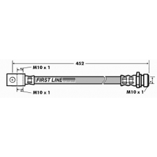 FBH7157 FIRST LINE Тормозной шланг