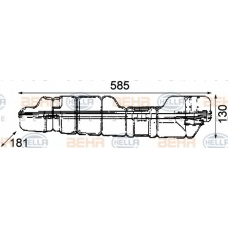 8MA 376 705-121 HELLA Компенсационный бак, охлаждающая жидкость