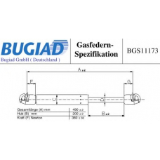 BGS11173 BUGIAD Газовая пружина, крышка багажник