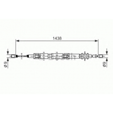 1 987 477 117 BOSCH Трос, стояночная тормозная система