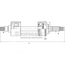 N2814001 NIPPARTS Приводной вал