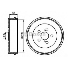 0 986 477 140 BOSCH Тормозной барабан