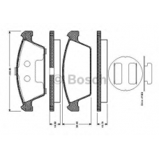 0 986 TB2 702 BOSCH Комплект тормозных колодок, дисковый тормоз