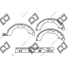 BS1125 DJ PARTS Комплект тормозных колодок