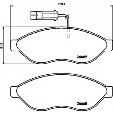 8DB 355 020-661 HELLA PAGID Комплект тормозных колодок, дисковый тормоз