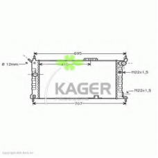 31-0753 KAGER Радиатор, охлаждение двигателя