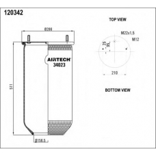 34023 P Airtech Кожух пневматической рессоры