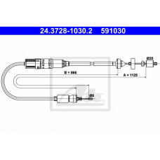 24.3728-1030.2 ATE Трос, управление сцеплением