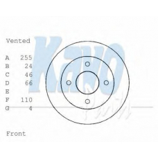 BR-5766 KAVO PARTS Тормозной диск