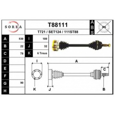 T88111 EAI Приводной вал