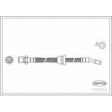 19032374 CORTECO Тормозной шланг