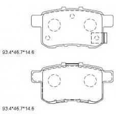 KD1749 ASIMCO Комплект тормозных колодок, дисковый тормоз