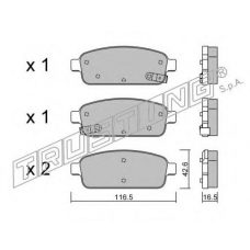 857.0 TRUSTING Комплект тормозных колодок, дисковый тормоз