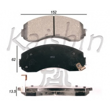 FK11204 KAISHIN Комплект тормозных колодок, дисковый тормоз