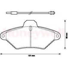 571757B BENDIX Комплект тормозных колодок, дисковый тормоз
