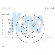 BR-3218 KAVO PARTS Тормозной диск