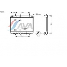 PE2200 AVA Радиатор, охлаждение двигателя