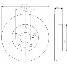 8DD 355 118-961 HELLA PAGID Тормозной диск