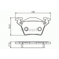 0 986 495 074 BOSCH Комплект тормозных колодок, дисковый тормоз