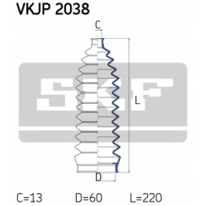 VKJP 2038 SKF Комплект пылника, рулевое управление