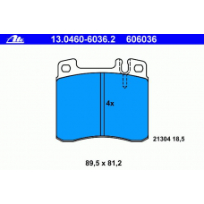 13.0460-6036.2 ATE Комплект тормозных колодок, дисковый тормоз