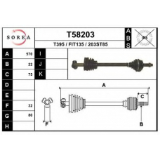 T58203 EAI Приводной вал