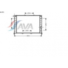 AL2091 AVA Радиатор, охлаждение двигателя