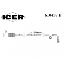 610457 E ICER Сигнализатор, износ тормозных колодок