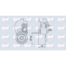 15-3691 IPD Натяжной ролик, ремень ГРМ
