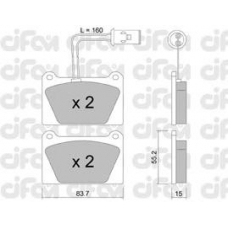 822-052-1 CIFAM Комплект тормозных колодок, дисковый тормоз