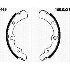 8100 68449 TRIDON Brake shoes