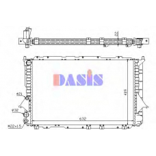 481120N AKS DASIS Радиатор, охлаждение двигателя
