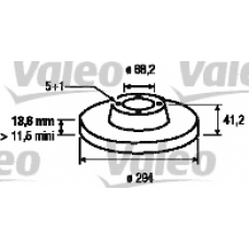 186801 VALEO Тормозной диск