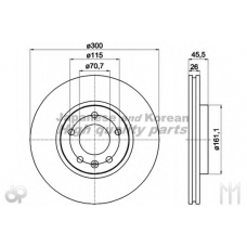 0990-7190 ASHUKI Тормозной диск