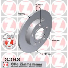 100.3314.20 ZIMMERMANN Тормозной диск