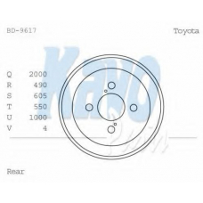 BD-9617 KAVO PARTS Тормозной барабан