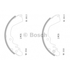 0 986 AB0 835 BOSCH Комплект тормозных колодок