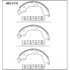 ABS0118 Allied Nippon Колодки барабанные