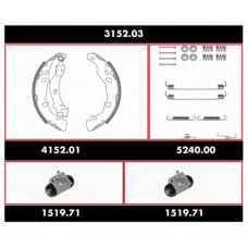 3152.03 WOKING Комплект тормозов, барабанный тормозной механизм