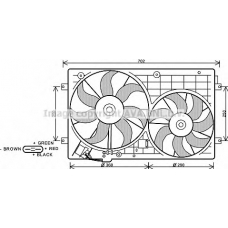 VW7528 AVA Вентилятор, охлаждение двигателя