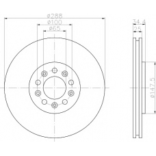 8DD 355 107-601 HELLA PAGID Тормозной диск