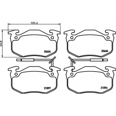 8DB 355 018-941 HELLA PAGID Комплект тормозных колодок, дисковый тормоз