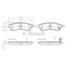 0 986 TB3 036 BOSCH Комплект тормозных колодок, дисковый тормоз