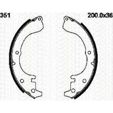 8100 13351 TRIDON Brake shoes