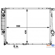 8MK 376 713-091 HELLA Радиатор, охлаждение двигателя